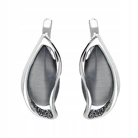 Efektní Stříbrné Náušnice Stříbrná Perlová Hmota K438