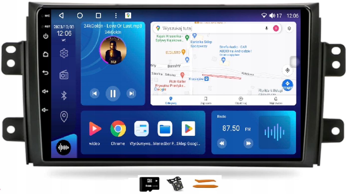 Radio Android Suzuki SX4 06-14 Apple CarPlay Navigácia Lte 4G 64GB Gps