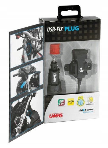 Gniazdo USB Lampa Usb Fix Plug 38833 z wtyczka DIN EAN 8000692388334