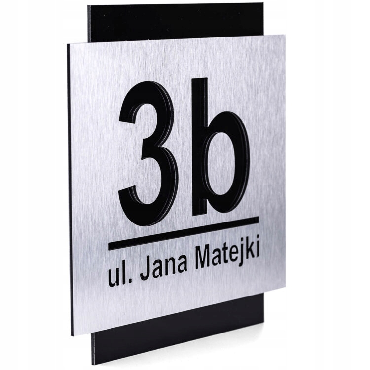 

Tabliczka Adresowa 25x25 CM Numer Domu Aluminium