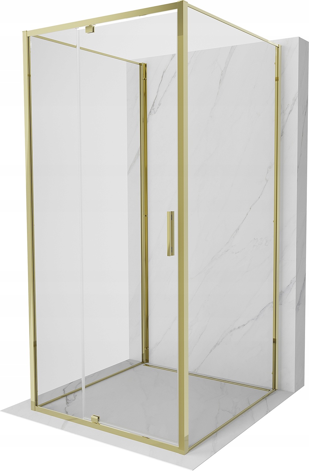 Mexen Exo-3S kabina prysznicowa 3-ścienna uchylna 120 x 120 cm, transparent