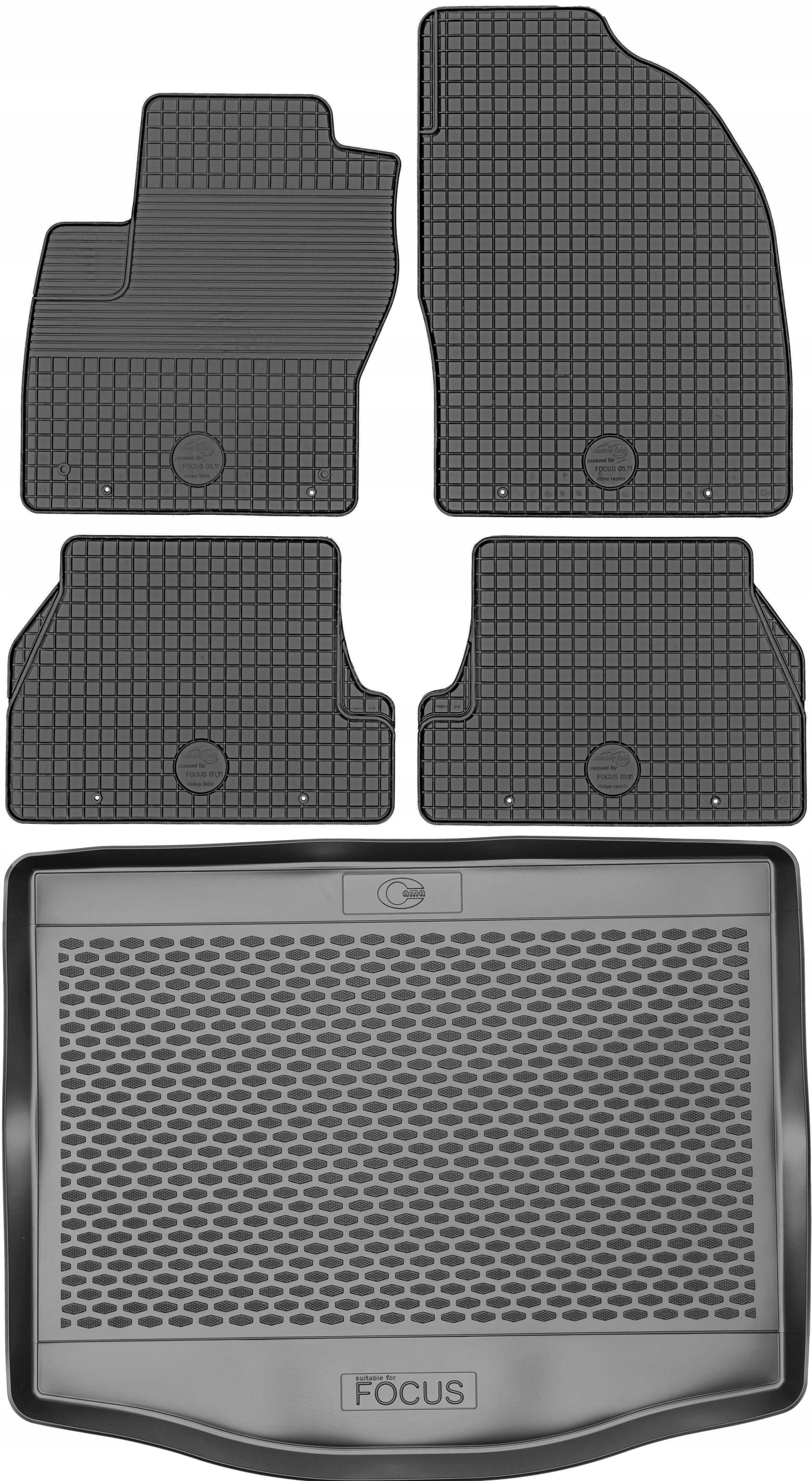 Ford Focus III Hatchback od roku 2011-2017 Sada Koberce batožinový priestor