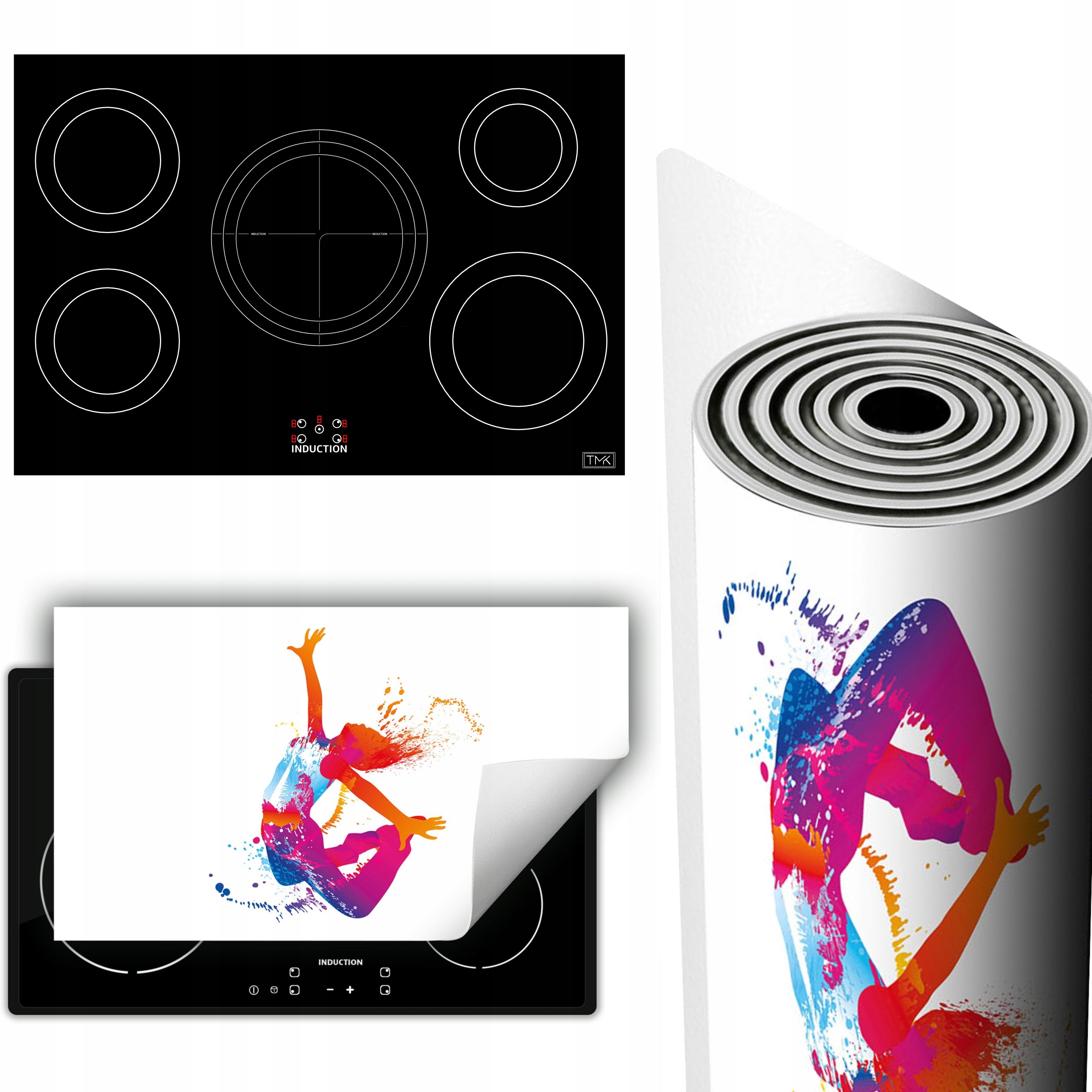 Vinylová Podložka Na Ochranu Kuchyňské Desky 90x52 bílá vícebarevná