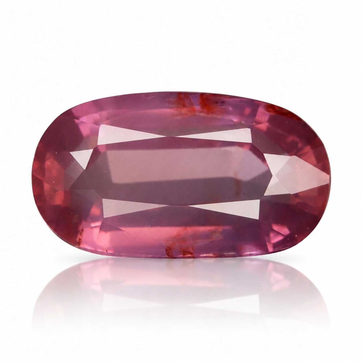 Přírodní safír 1.28 ct růžový Ovál Tanzanie SI2 certifikát Wbd