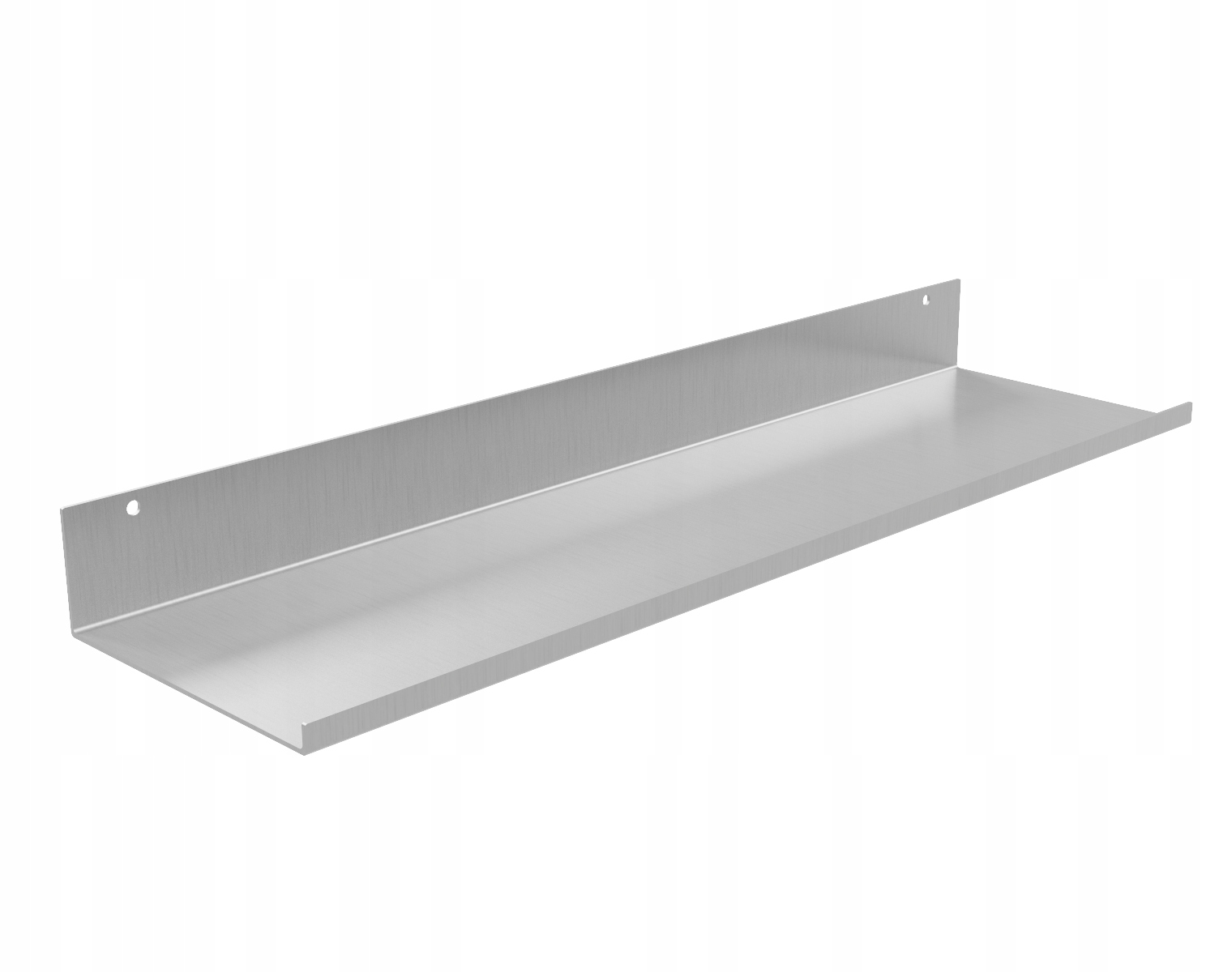 Závesná nástenná polica z nehrdzavejúcej ocele 60 x 15 cm s horným okrajom
