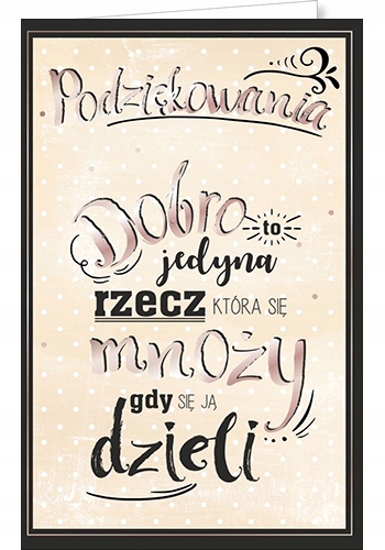 

Kartki na Podziękowanie Dziękuje tekstem U59