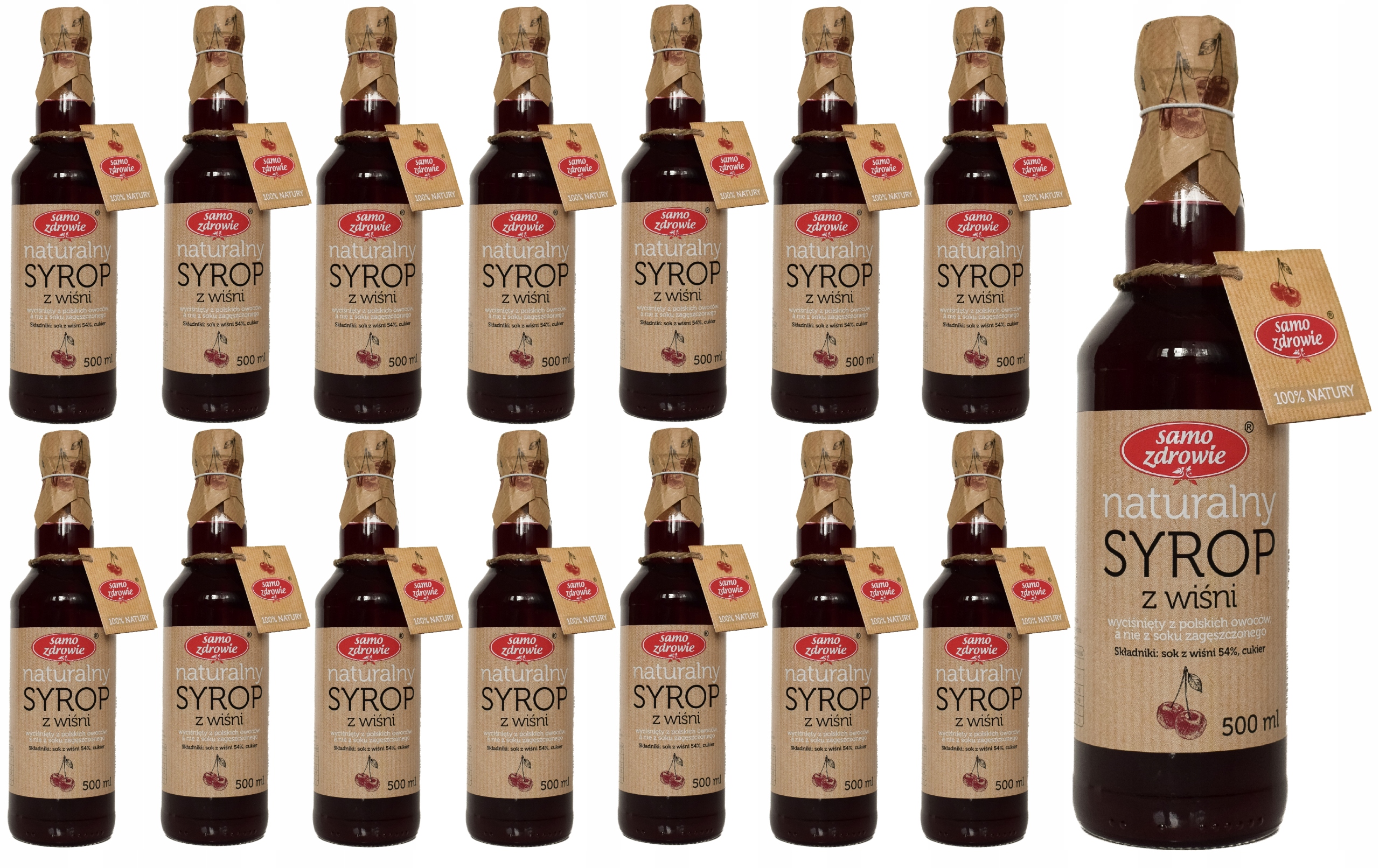 Naturalny syrop wiśniowy Samo Zdrowie Nfc 500 ml 15 szt.