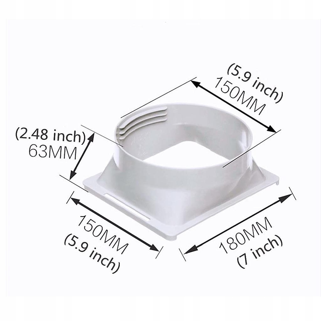 Interfejs kanału wydechowego do kwadratowego węża wydechowego przenośnego klimatyzatora Elementy zestawu adaptery