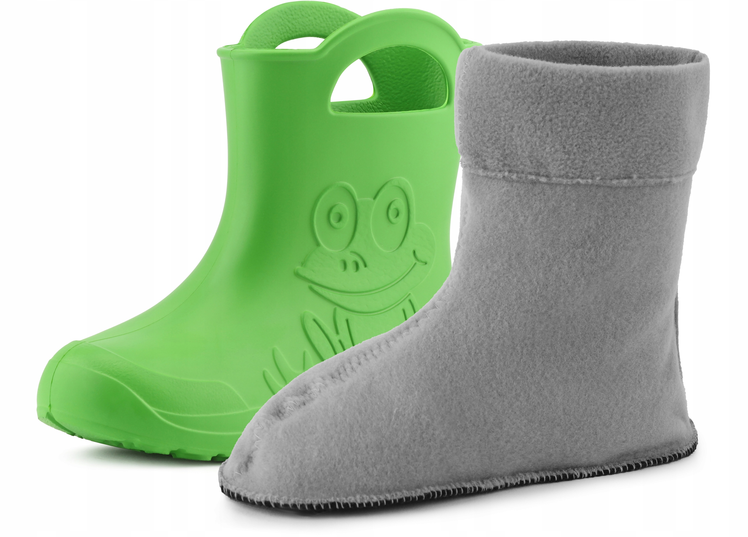 OCIEPLACZE Wkładki Kaloszy dziecięcych ocieplające skarpety Szary 28-29 Marka Ladeheid