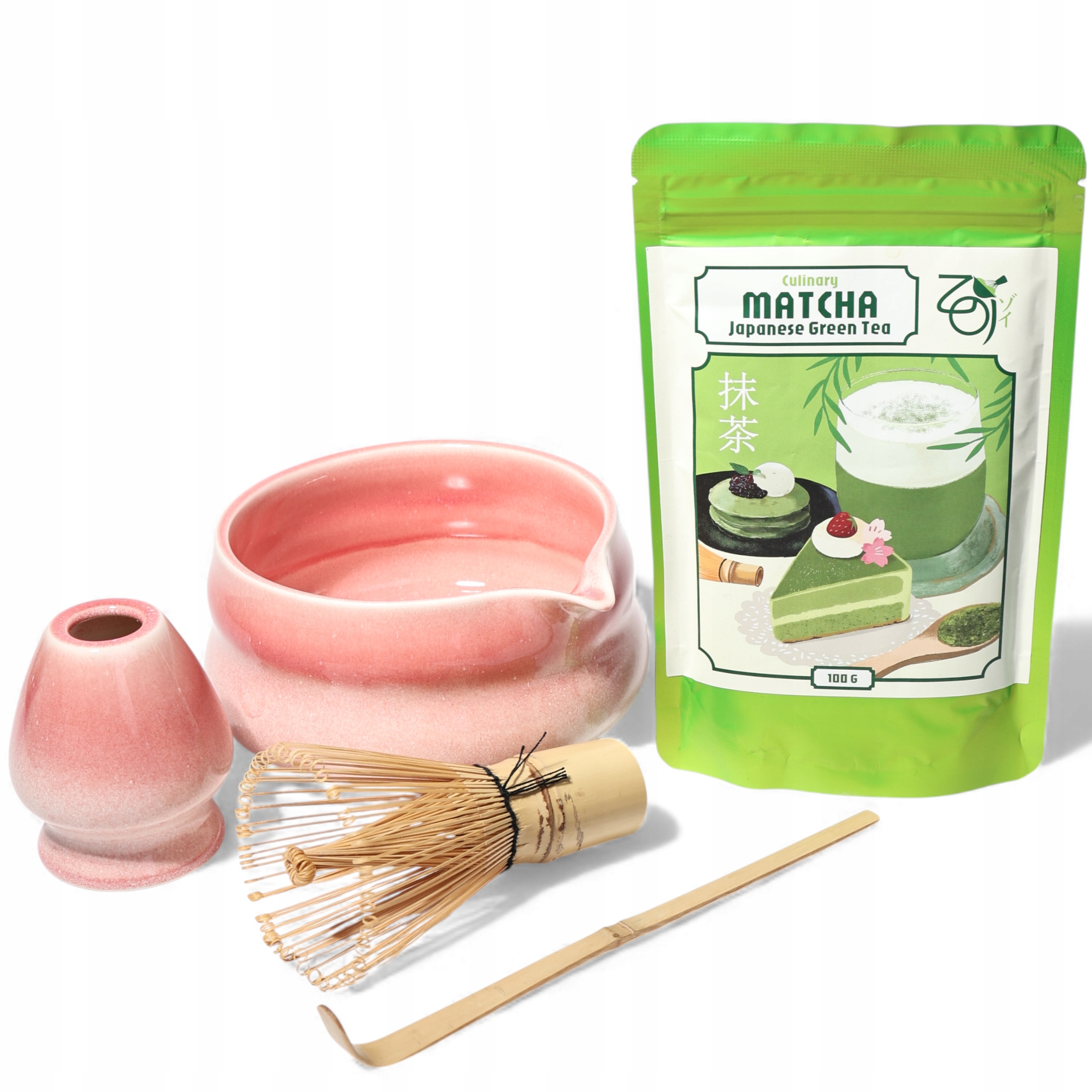 Levně Sakura Keramická sada Matcha Kulinářská Zoi 100g Dárková sada