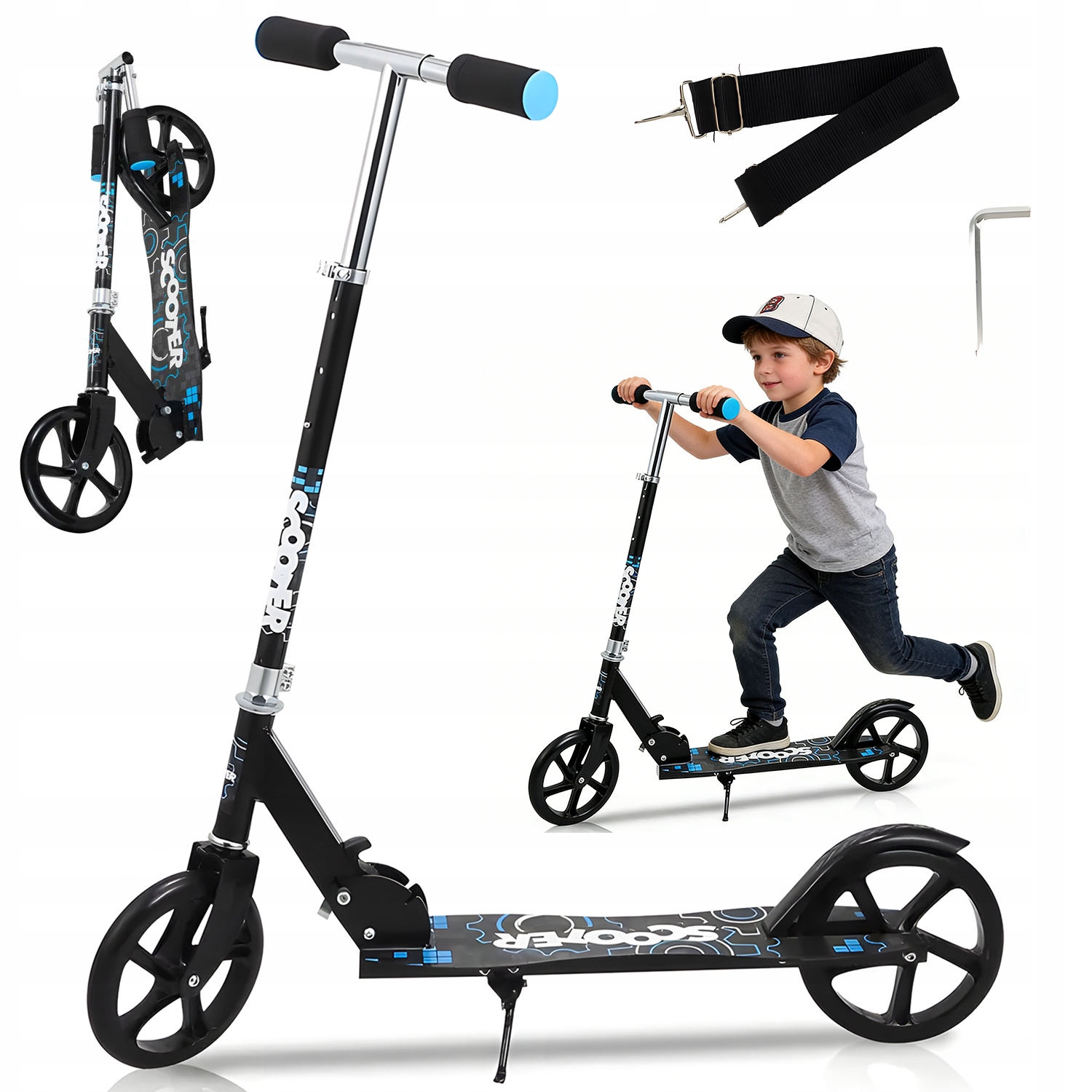 Scooter Dziecięcy Hulajnoga Regulowana Składana Dzieci