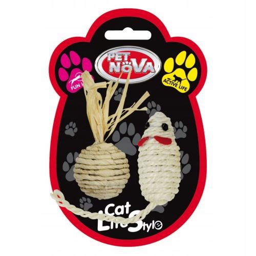 

Petnova Myszka Piłka 7x3cm 2 sztuki dla kota
