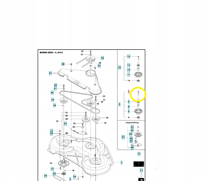 Hřídel žacího ústrojí pro sekačku R 316T Husqvarna 576384301