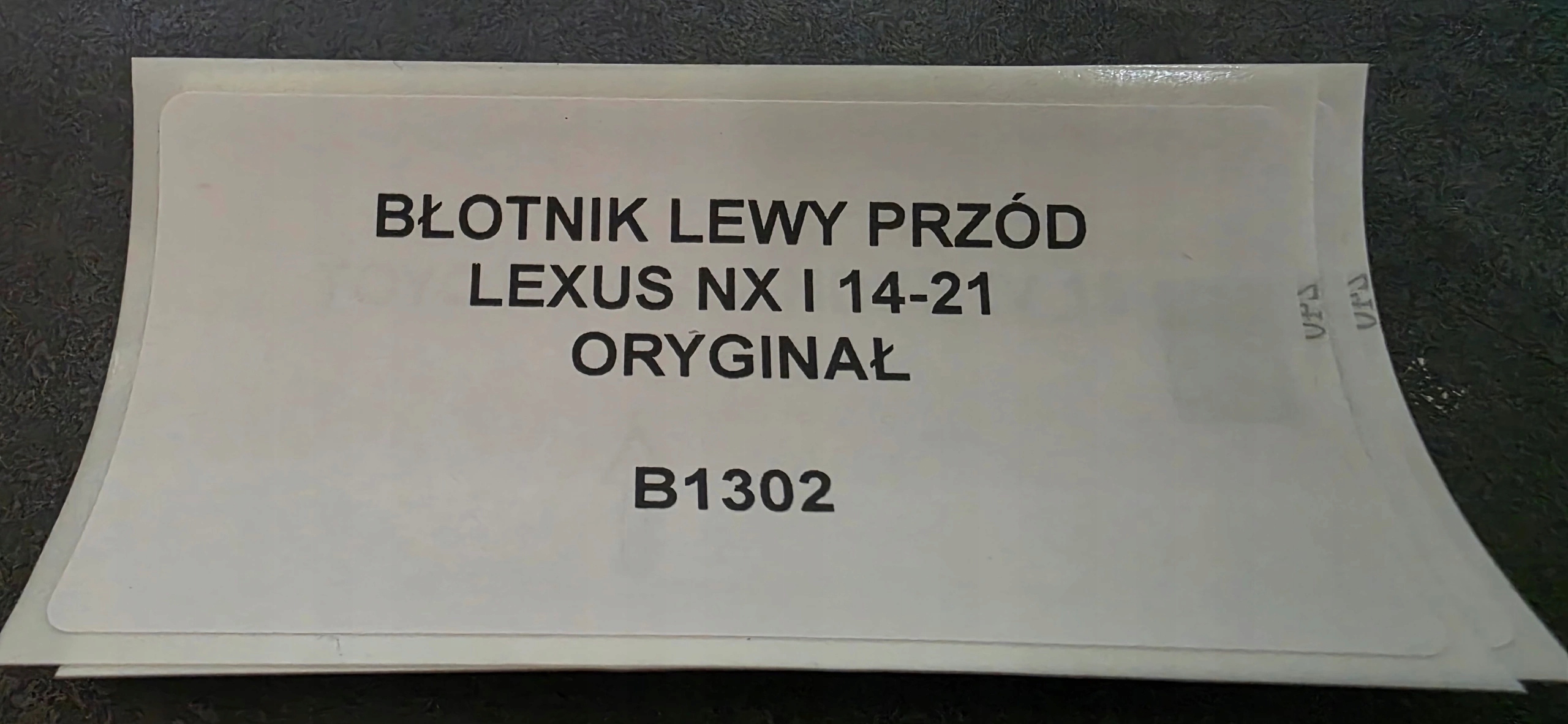 parafango sinistra Anteriore LEXUS NX e 14-21 Originale