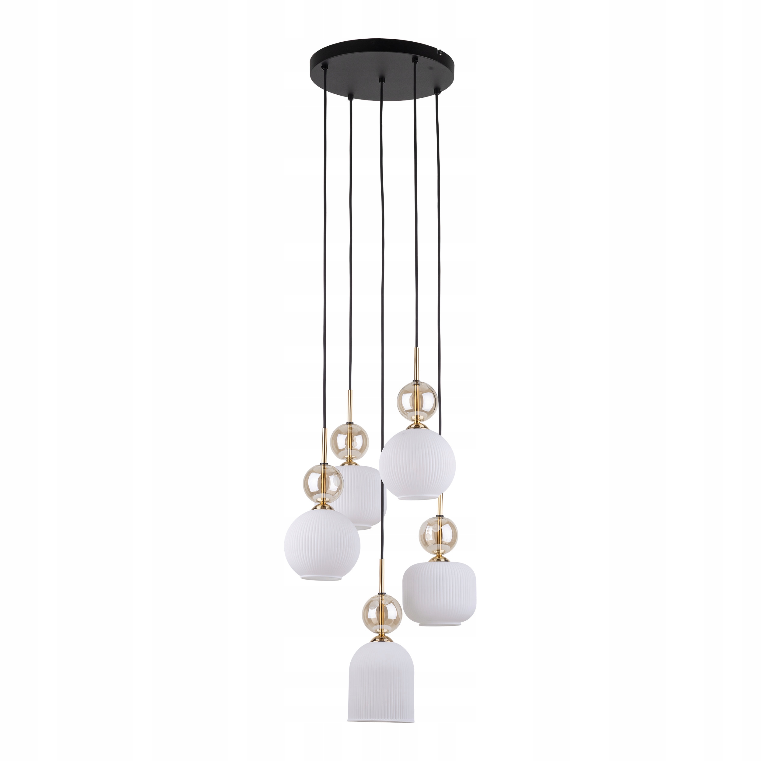 Sophia Cognac Biela Závesná Lampa 5XE14