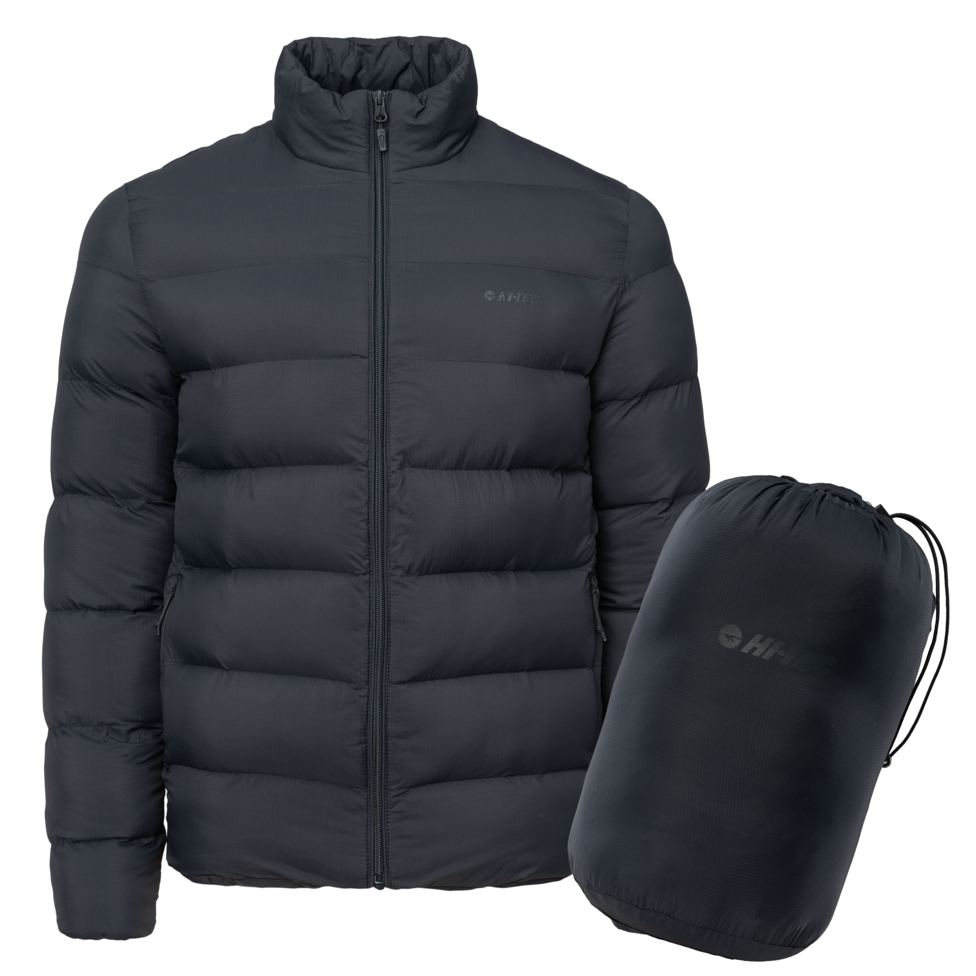 Pánská prošívaná bunda Hi-tec Stensan Premium, modrá, sportovní, velikost L