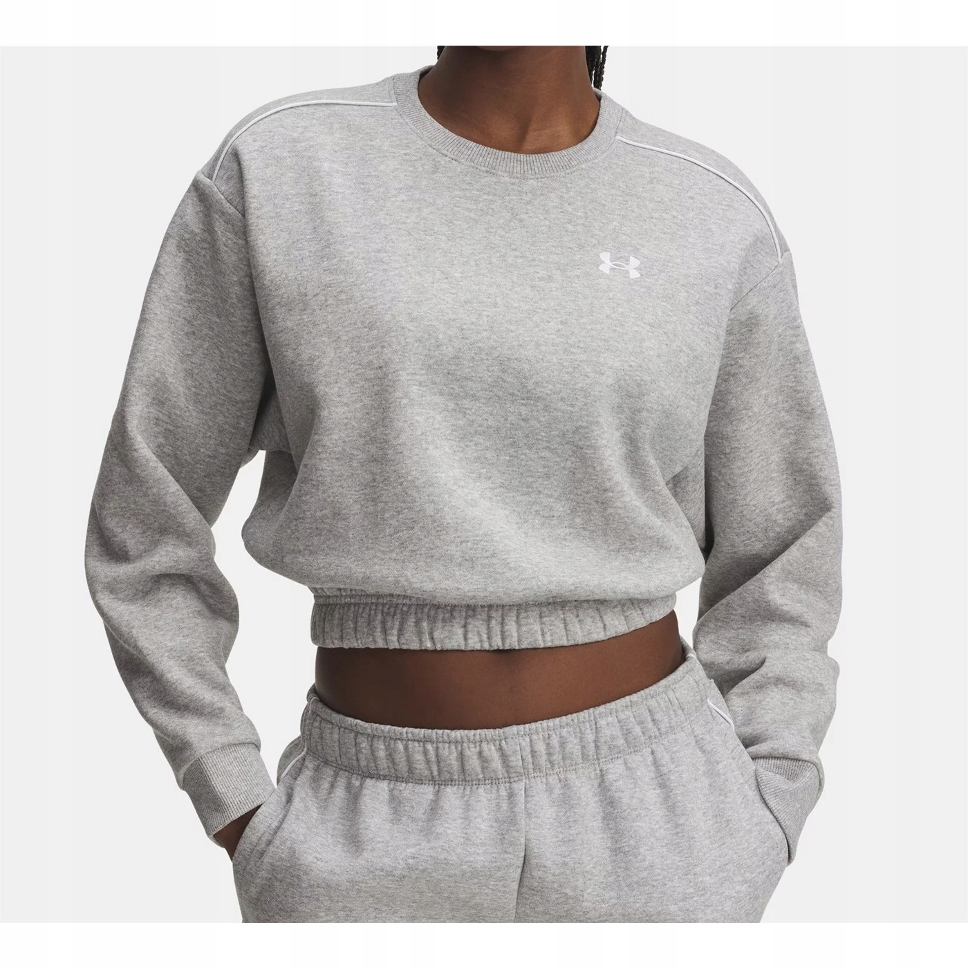 Bluza Damska Under Armour Rival Fleece Bawełniana Szara S bez kaptura