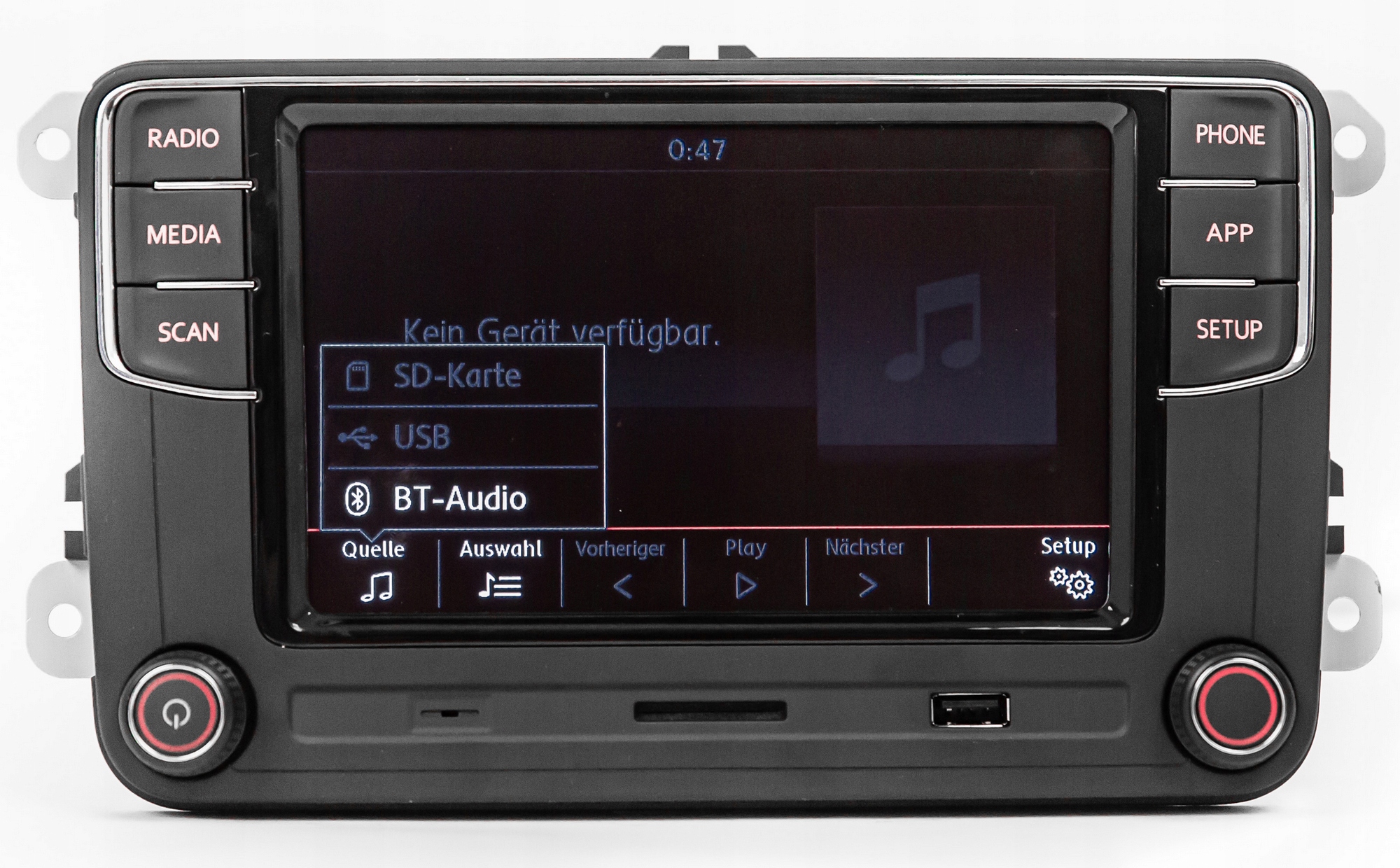 VW Radio RCD360 330 AndroidAuto CarPlay MirrorLink Radio pasmo AM pasmo FM