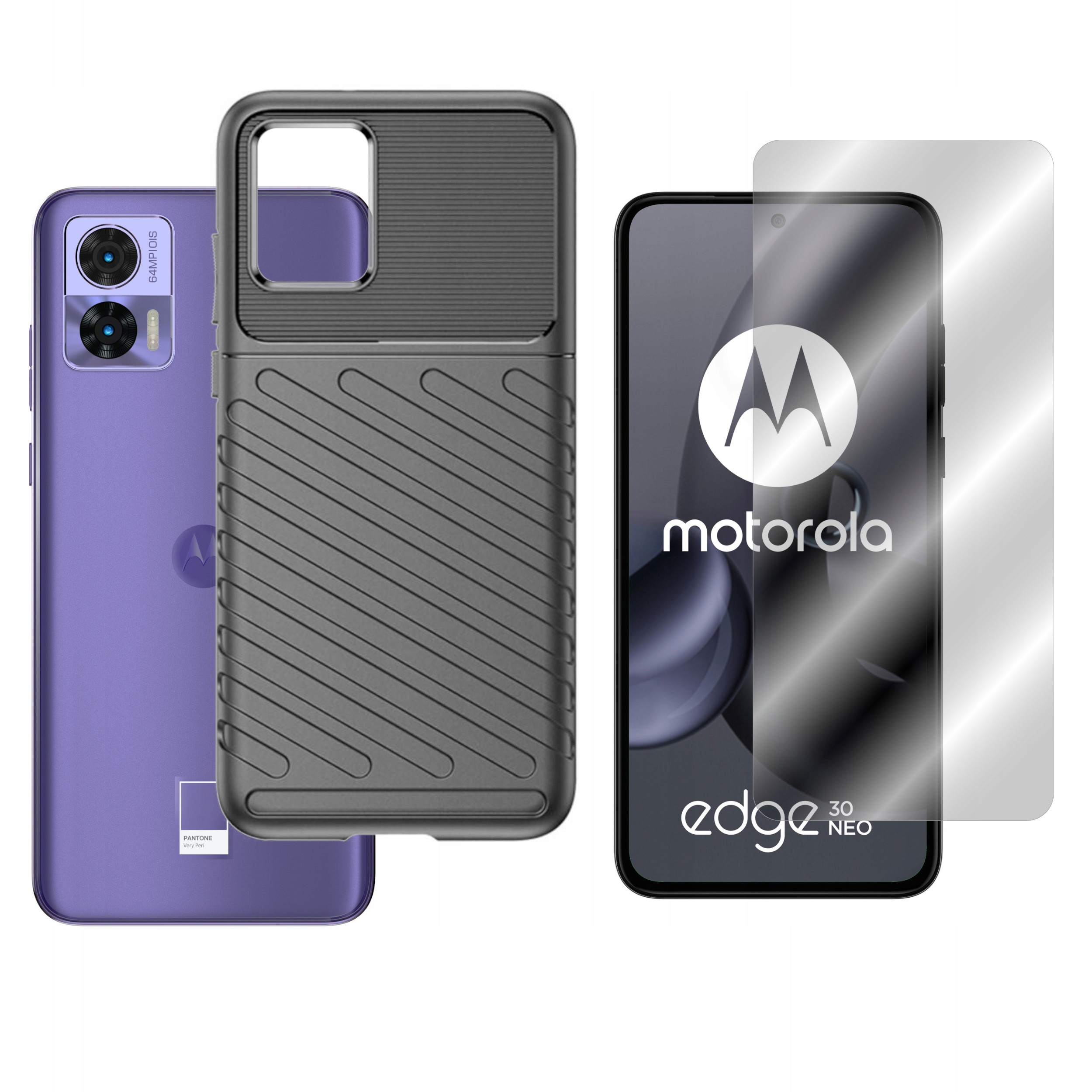 

Etui Pancerne Thunder do Moto Edge 30 Neo 5G+SZKŁO