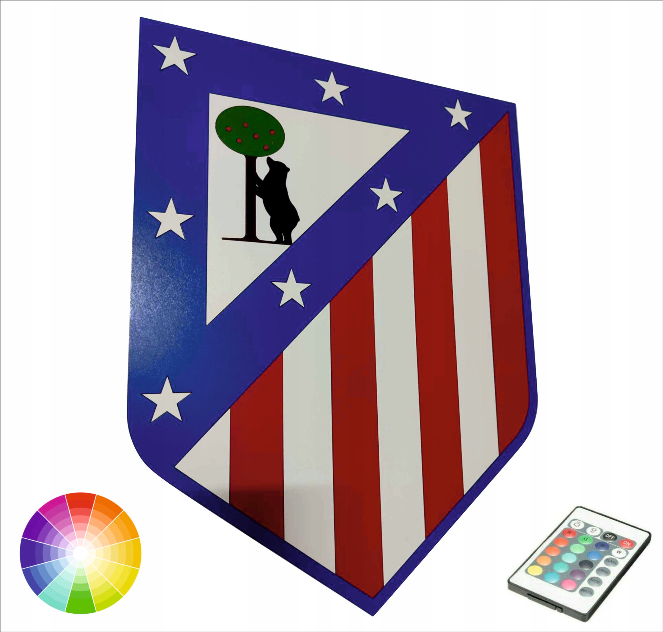 erb Atletico Madrid noční lampa na zeď Led Rgb Pilot