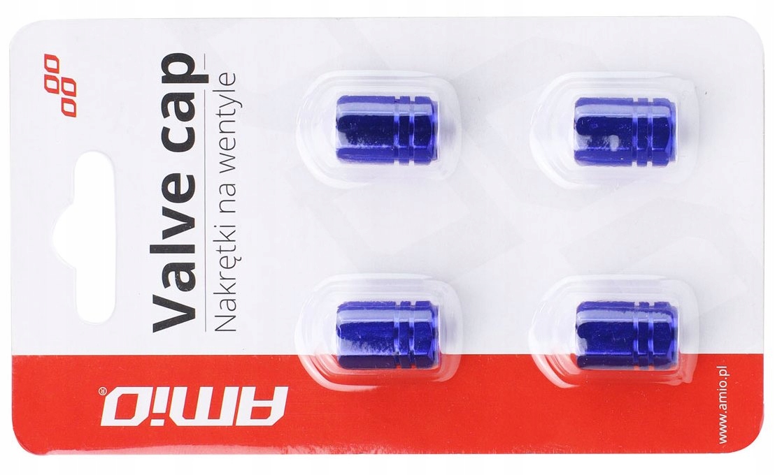 NAKRĘTKI NA WENTYLE ALUMINIOWE ZAWORY KAPTURKI x4 KOMPLET AMIO FIOLETOWE EAN (GTIN) 5905591075305