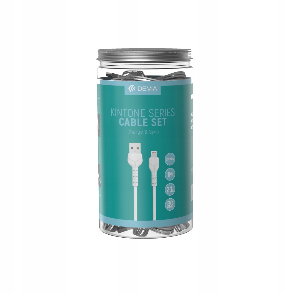 Usb Lightning Kabel Devia Kintone V2 1M 2,1A, Sada 30 Kusů