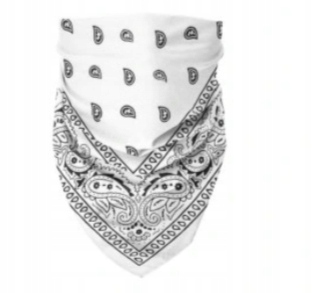 BANDANA CHUSTKA BANDAMA BANDAMKA APASZKA biały