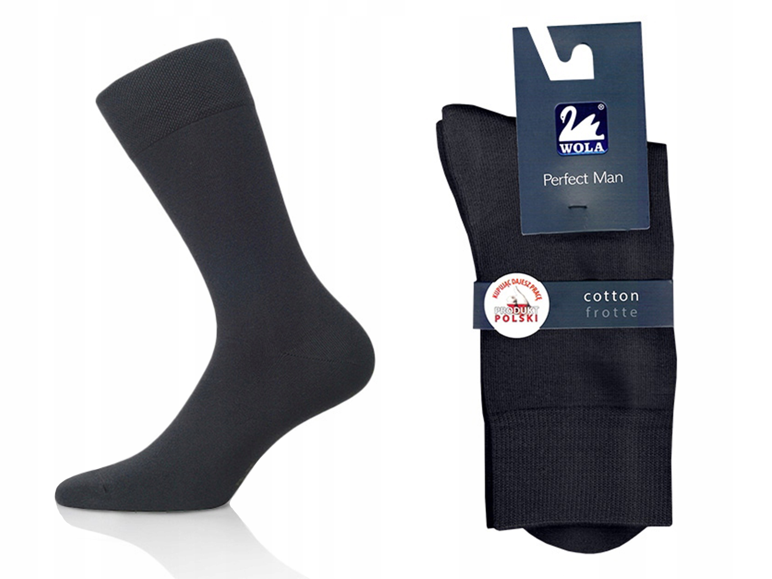 

Ciepłe skarpetki Wola Frotte, graphite G86, 39-41