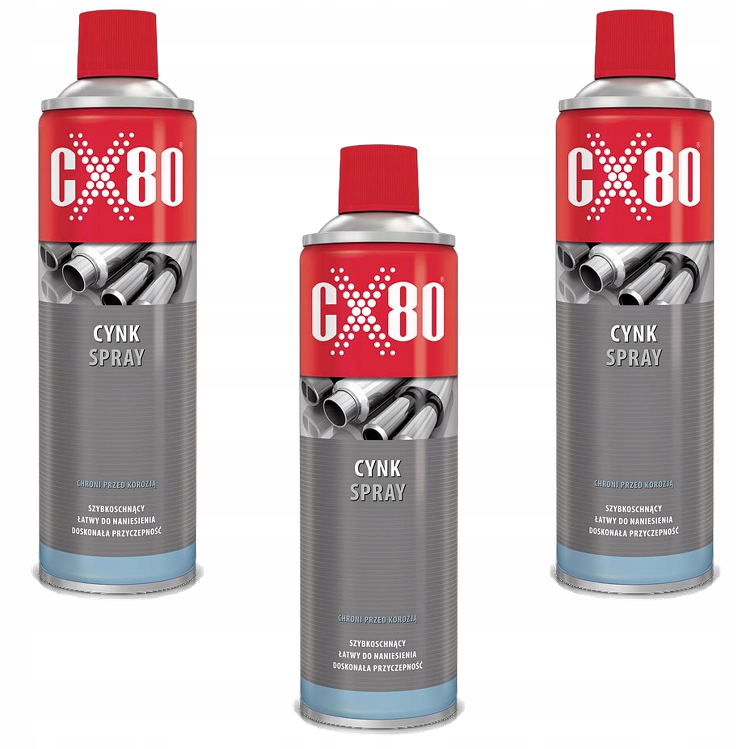 CX80 Cynk Spray Podkład antykorozyjny Preparat ochrona przed rdzą 3x500ml