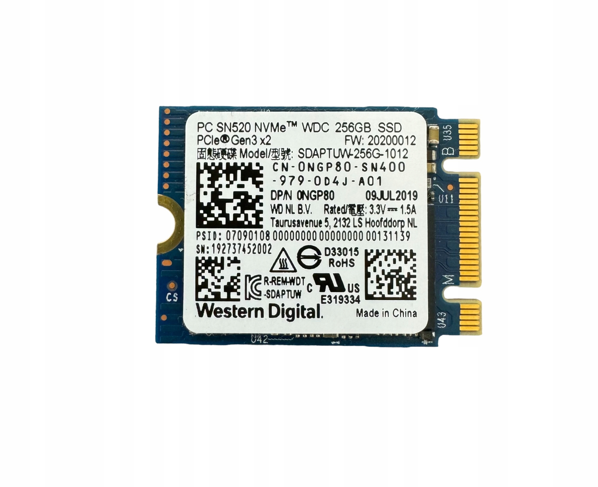 Dysk SSD 256GB M.2 2230