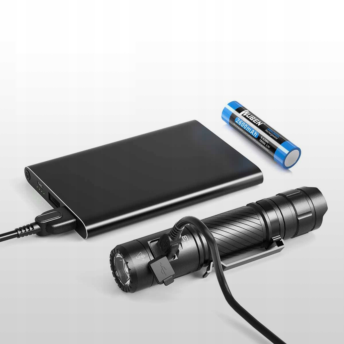 LATARKA TAKTYCZNA BLACKHAWK WODOODPORNA MOCNA 1200lm LED USB Maksymalna siła światła 1200 lm