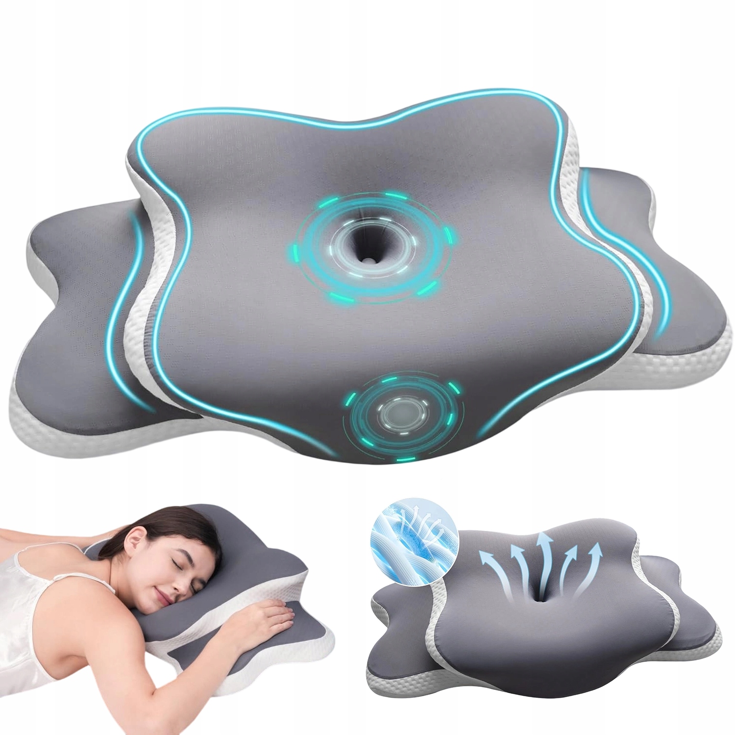 Ortopedický Polštář Pro Spaní Na Boku A Břiše, Profilovaná Pro Různé Spánky