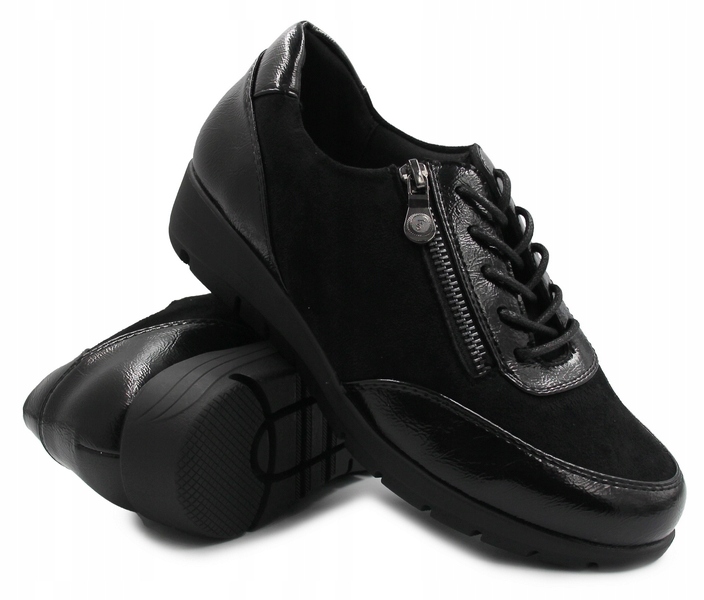 Dámské černé polobotky na podzim se šněrováním Wojtyłko 40