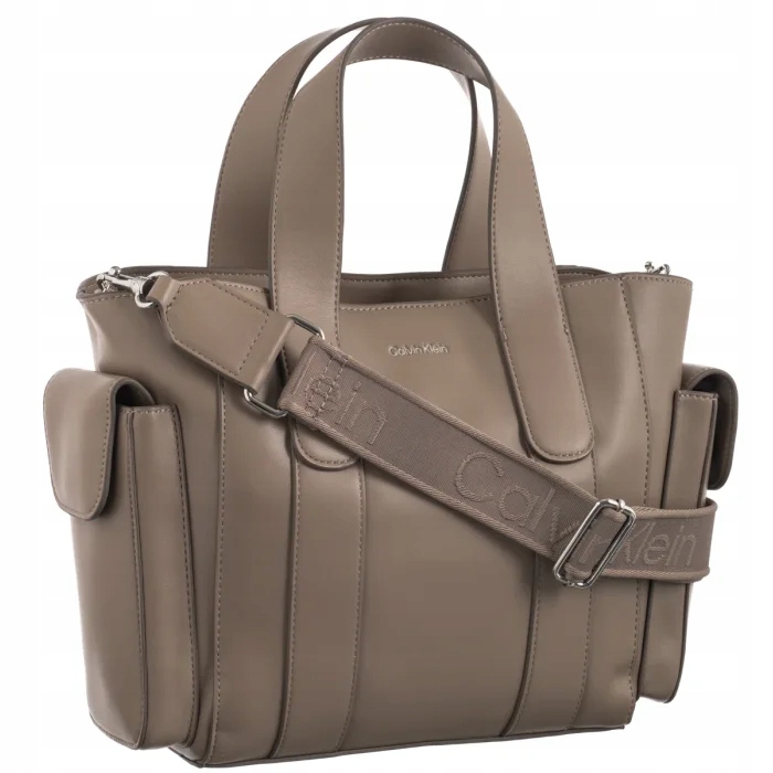 Dámská kabelka Calvin Klein Webbing Strap Small Tote LV04F3290G Béžová