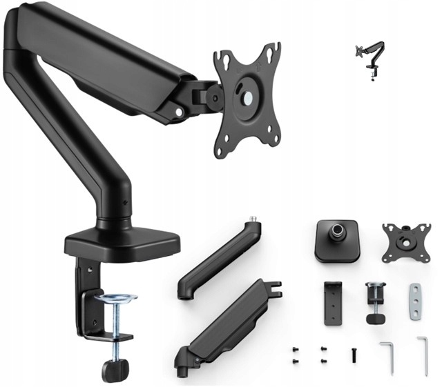 Držák stojanu na rameno monitoru k psacímu stolu pro monitor Aoc Q27V5CW/BK, věšák