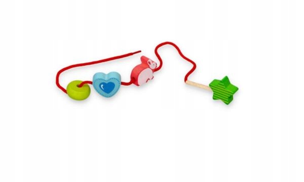 Korale do nawlekania dla malucha Materiał drewno