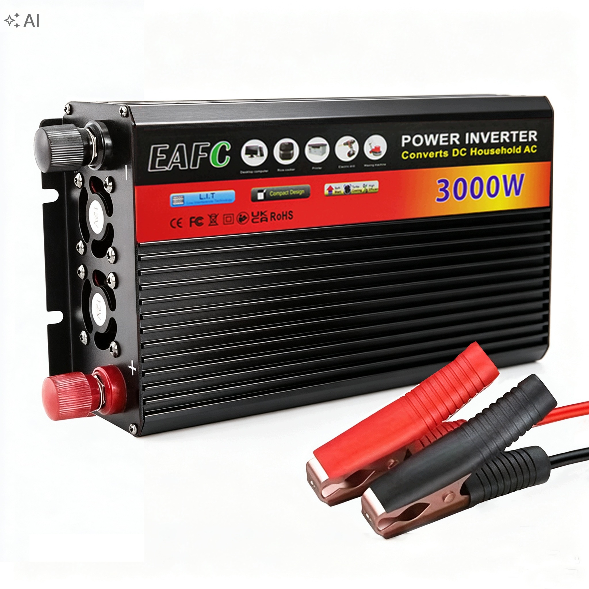 Przetwornica napięcia 12V 230V 1500W/3000W (sinus modyfikowany)