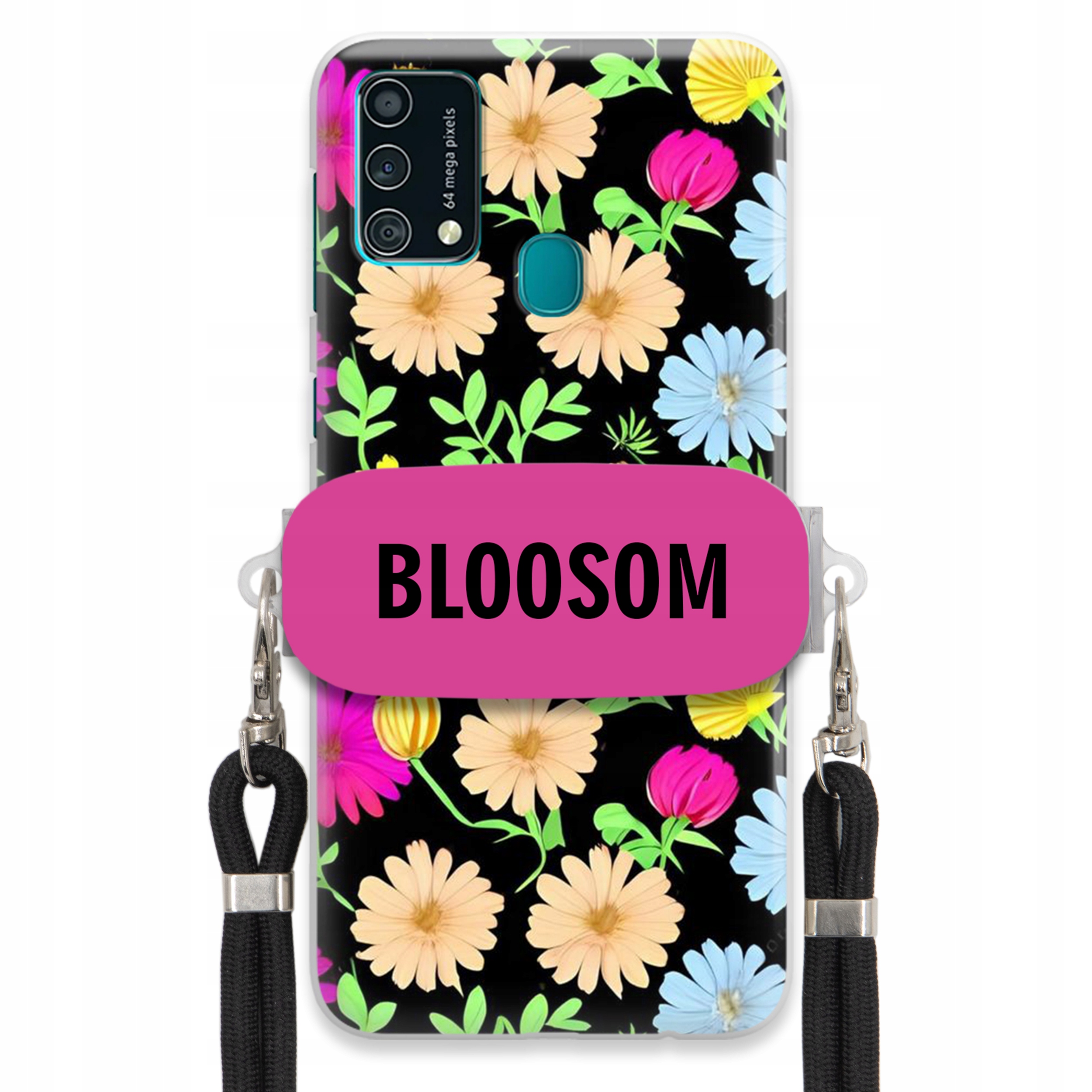 Pouzdro Držák Crossbody pro Samsung F41 Kryt Case Květiny Bloosom Flower