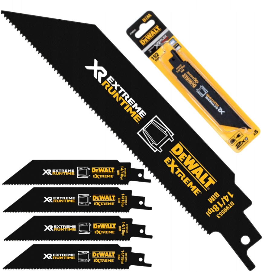 

Brzeszczot do metalu 152mm 5szt. Dewalt DT99553