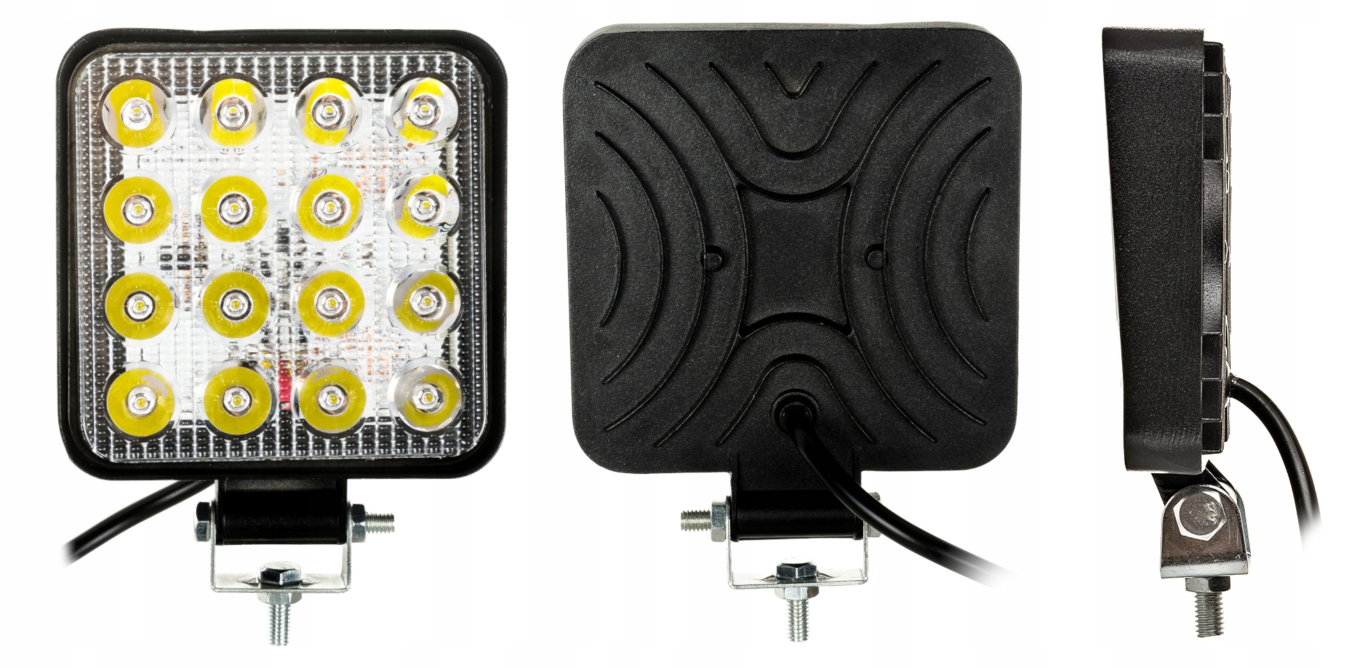 LAMPA ROBOCZA 16 LED HALOGEN 48W 12V 24V LEDOWA Moc 48 W