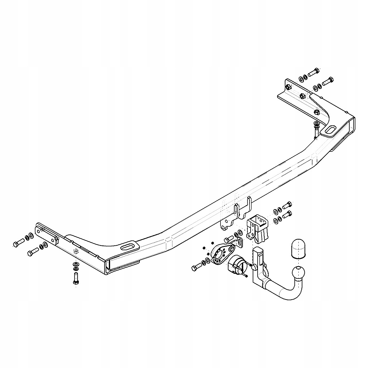 Hak Wypinany Chrysler Pacifica II 2 Minivan 16-20 MODUŁ 13 PIN GRATIS Nowy Producent Steinhof