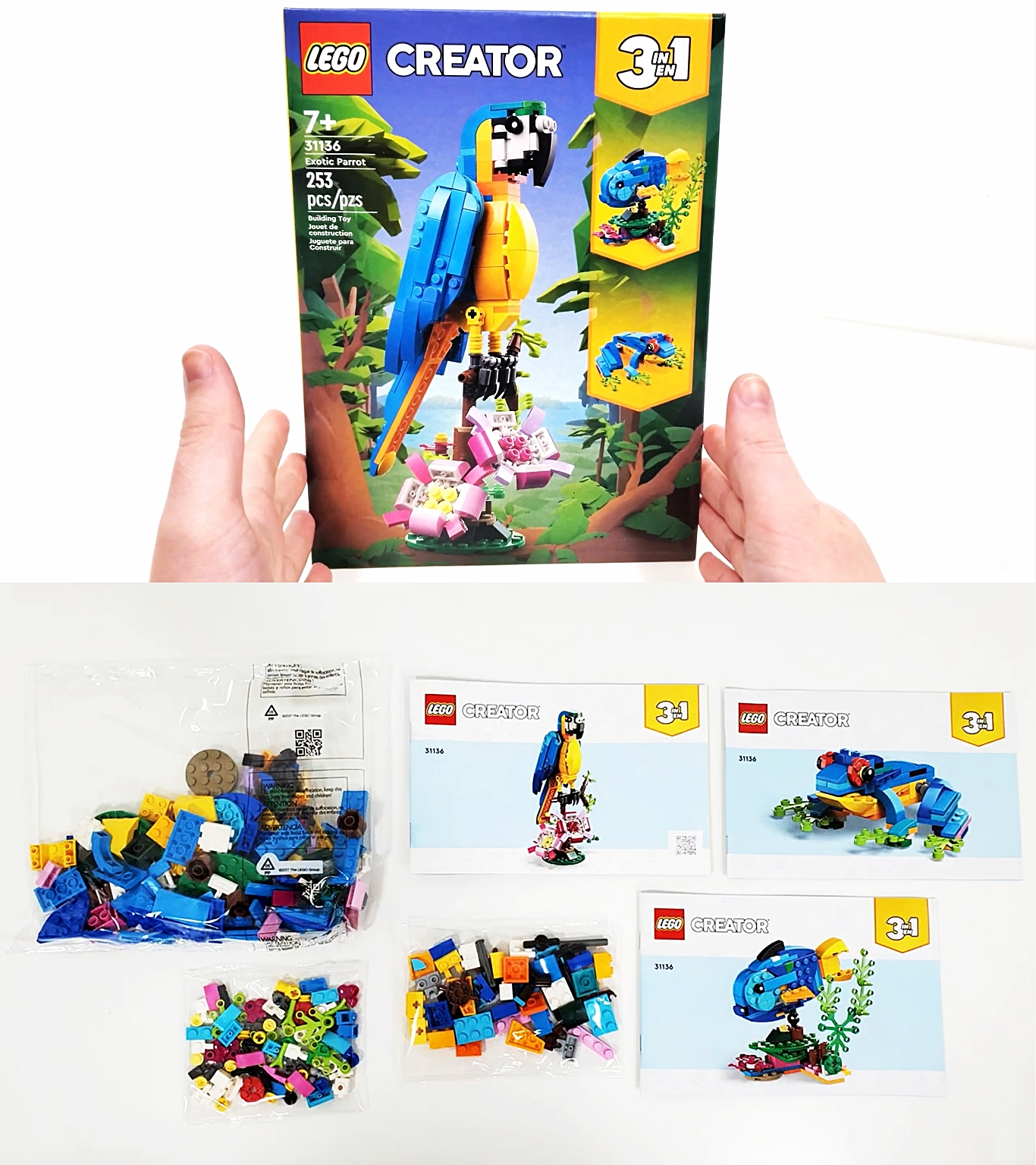 LEGO CREATOR EGZOTYCZNA PAPUGA RYBA ŻABA 31136 24H Certyfikaty, opinie, atesty CE