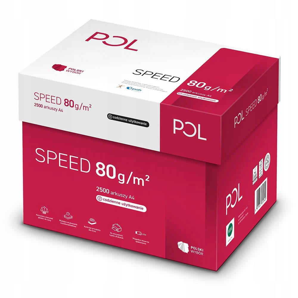

Papier ksero A4 80g Polspeed 2500 arkuszy ark