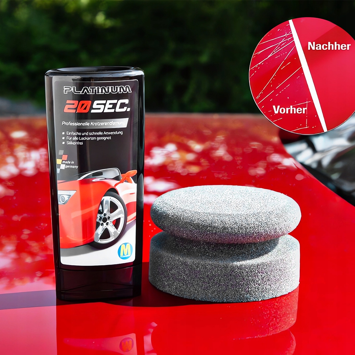 Zestaw do usuwania rys zarysowań pasta gąbka PLATINUM 20 SEC Producent Inny
