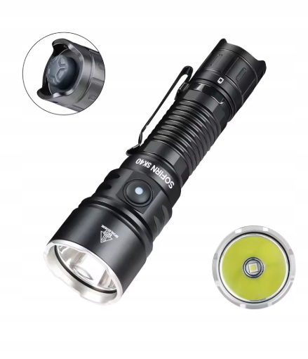 Sofirn SK40 SFT70 Led 3200lm Latarka Taktyczna 21700 Aku , Moc 580M 5000mAh