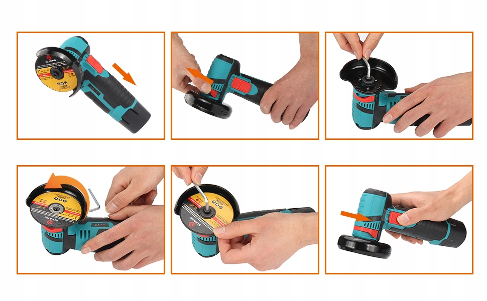 SZLIFIERKA KĄTOWA BEZPRZEWODOWA MINI + TARCZE 12V Szerokość produktu 10 cm