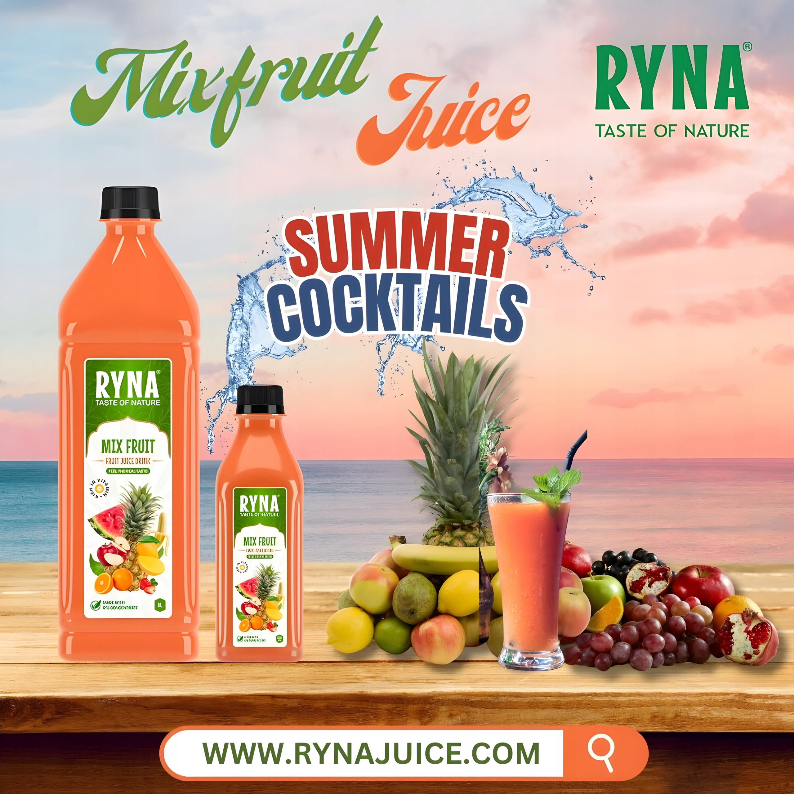 RYNA MIX FRUIT JUICE DRINK 1L Manufacturer code 8095
