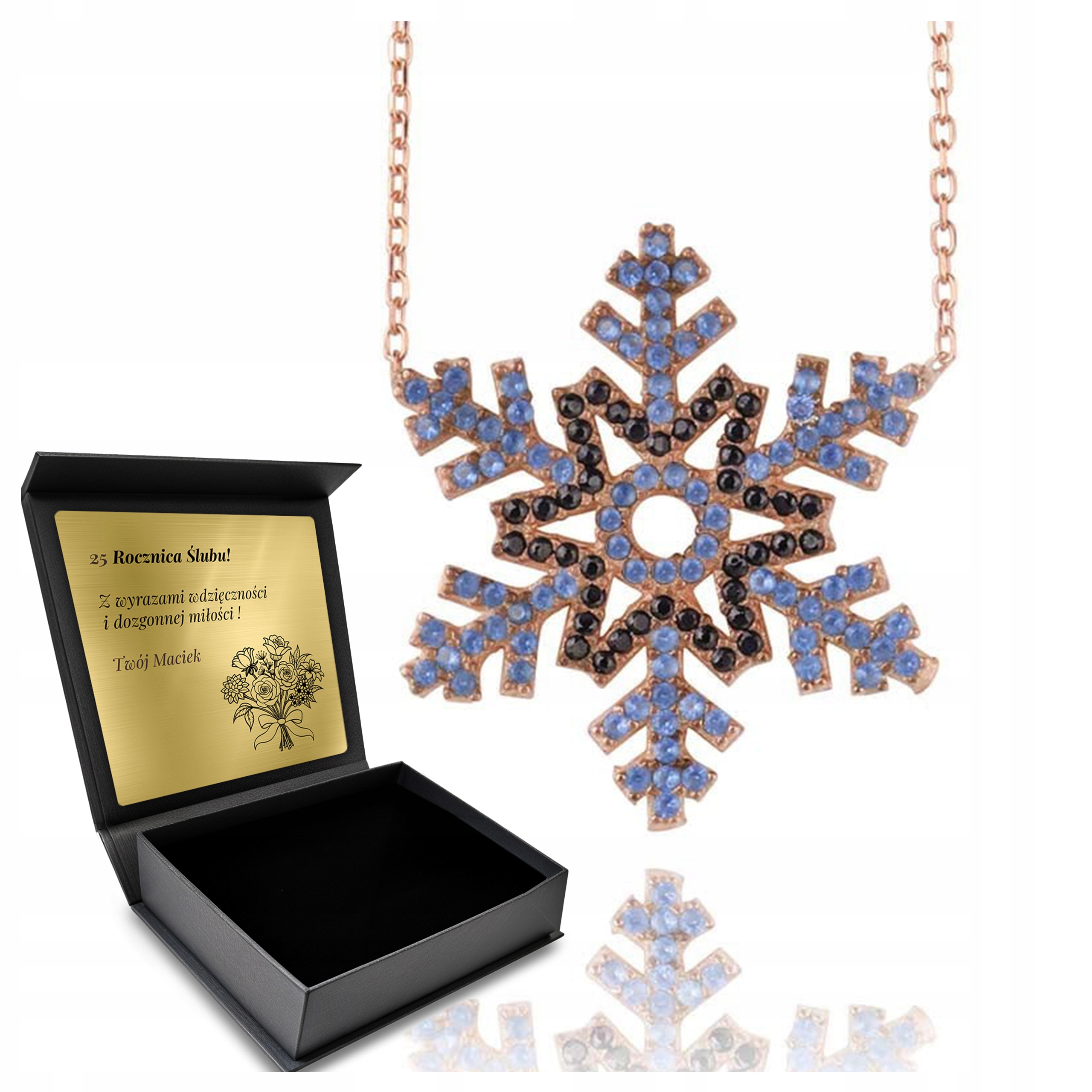 Pozlacený Náhrdelník Stříbrná Sněhová Vločka Sněhová Vločka Krásný Jemný Gravírování