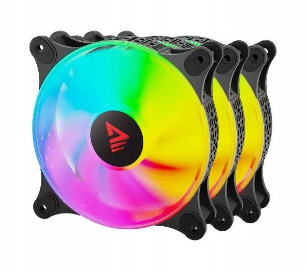 Wentylator do komputera Savio Blast Fan Set 120mm 3 sztuki Argb Czarny