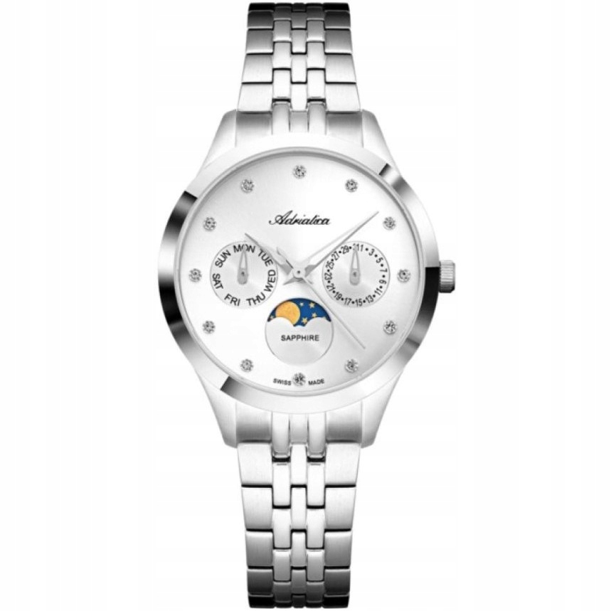 Dámské hodinky Adriatica A3802.5113QF Zirkony stříbrné